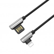 Data Cable Hoco U42 Exquisite Steel USB to Lightning Black 1.2m