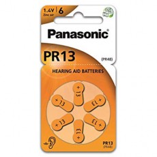 Hearing Aid Batteries Panasonic PR13 1.4V Τεμ. 6