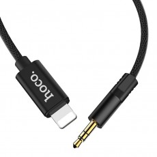 Audio Cable Hoco UPA13 Lightning Male to 3.5mm Male Black 1m