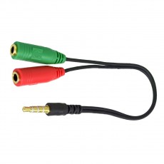 Adaptor Audio Cable Ancus HiConnect 3.5 mm Male to 2 Female 3.5 mm 30cm Black