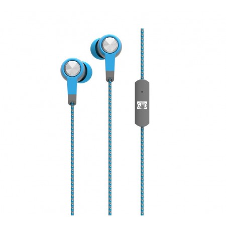 Hands Free Body Glove Blast Earphones Stereo 3.5mm Blue with Micrphone with Cord Cable