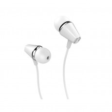Hands Free Hoco M34 Earphones Stereo 3.5mm White with Micrphone and Operation Control Button