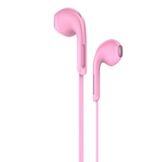 Hands Free Hoco M39 Rhyme Sound Earphones Stereo 3.5mm Pink with Micrphone and Operation Control Button