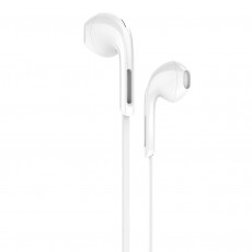 Hands Free Hoco M39 Rhyme Sound Earphones Stereo 3.5mm White with Micrphone and Operation Control Button