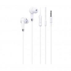 Hands Free Hoco M58 Amazing Earphones Stereo 3.5mm White with Micrphone and Operation Control Button