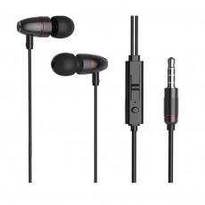 Hands Free Hoco M59 Magnificent Earphones Stereo 3.5mm Black with Micrphone and Operation Control Button
