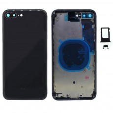 Battery Cover for Apple iPhone 8 Plus Black with Camera Lens, SIM Tray and External Keys OEM Type A