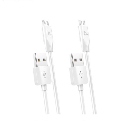 Data Cable Hoco X1 USB to Micro-USB White 1m - 2 Pieces