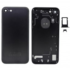 Back Cover Apple iPhone 7 Black with Camera Lens, SIM Tray and External Keys OEM Type A