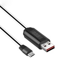 Data Cable Hoco U29 LED Display USB to Micro-USB 2A Fast Charging White 1m
