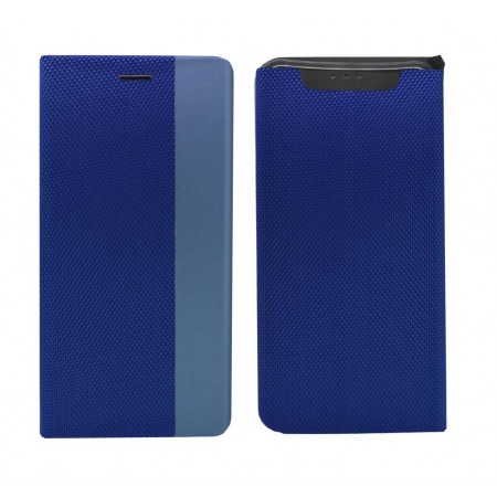 Book Case Ancus Magnetic Canvas for Samsung SM-A805F Galaxy A80 TPU Blue