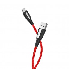 Data Cord Cable Hoco X39 Titan USB to Micro-USB Fast Charging 2.4A Red 1m