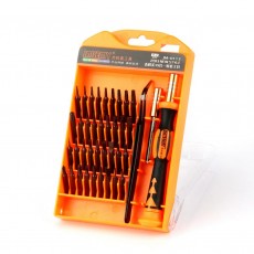 Screwdriver Jakemy JM-8113 39 pcs Set S-2. Star, Philips, Triangle. Magnetic with Ergonomic Box. Includes Extension Bar and Tweezer