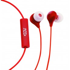Hands Free Maxcom Soul Stereo Earphones 3.5mm Red with Micrphone and Answer/Mute Button