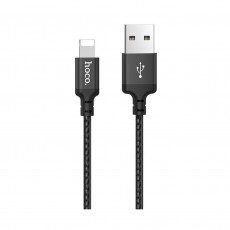 Data Cable Hoco X14 Times Speed USB to Lightning 2.4 Black 1m plastic package