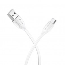 Data Cable Borofone BX19 Benefit USB to Micro USB 2.4A 1m White