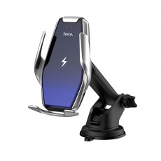 Car Mount Hoco S14 Surpass with Wireless Charger 15W Silver