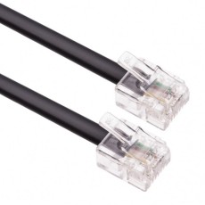 Telephone Cable RJ11 1m Black