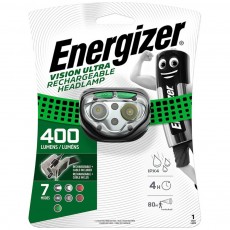 Energizer Vision Ultra Rechargable Headlight 400 Lumens with Charging Cable Green