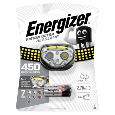 Energizer Vision Ultra Headlight 450 Lumens with 3 ΑΑΑ Batteries Black-Yellow