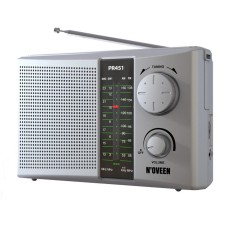 Portable FM Radio N'oveen PR451 1W Silver with Mains and Battery Supply