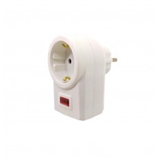 Adaptor Schuko into Schuko Power Socket RMD1-01/01 with Surge Protection White
