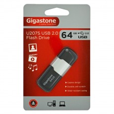 USB 2.0 Gigastone Flash Drive U207S 64GB Black Velvet Frame