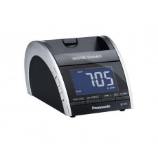 Radio - Clock Panasonic RC-DC1EG-K and Mount Function for iPod/ iPhone with LCD Screen, FM, Dual Alarm, 2.6W Black