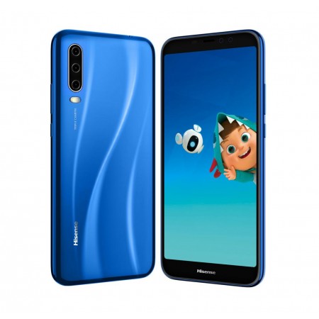 Hisense Infinity E30 4G LTE (Dual SIM) 6" HD+ Octa-Core 2Ghz 2GB/32GB Blue 2 Front Cameras  and 3  Rear Includes a Free Gift of Case