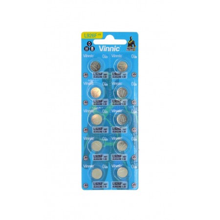Buttoncell Vinnic L926F AG7 Pcs. 10 with Perferated Packaging