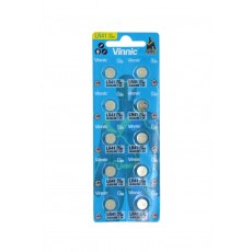Buttoncell Vinnic L736F AG3 LR41 Pcs. 10 with Perferated Packaging