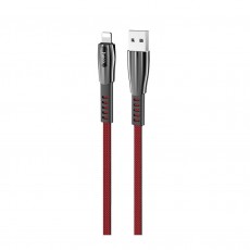 Data Cable Hoco U70 Splendor USB to Lightning Fast Charging 2.4A Red 1,2m with Light Indicator