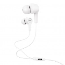 Hands Free Hoco M50 Daitiness Earphones Stereo 3.5mm  with Micrphone and Operation Control Button 1.2m White