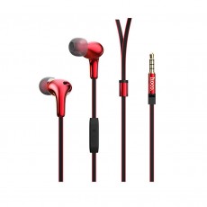 Hands Free Hoco M30 Glaring  Earphones Stereo 3.5mm Red with Micrphone and Operation Control Button