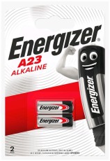 Battery Alkaline Energizer A23/23A/23GA/A23/E23A/GP23A/K23A/L1028/LR23A/LRV08/LRVO8/MN21/MS21/V23/V23GA/VR22 12V Pcs. 2