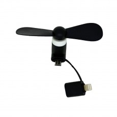 USB Mini Fan Ancus Black with extra Lightning Connector