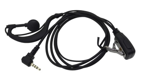 Hands Free Mono Ancus HiConnect 3.5mm with operating button for Walkie Talkie Black Bulk