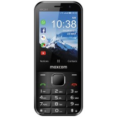 Maxcom MK281 KaiOS 2.8" 512MB/4GB 4G VoLTE, VoWiFi with Apps, Camera, Bluetooth, Torch and FM Radio Black