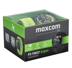 Maxcom Smartwatch FitGo FW37 Argon IP68 320mAh Black Silicon Band