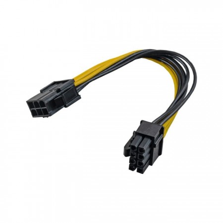 Adapter with Cable Akyga AK-CA-07 PCI-E 6 pin Female / PCI-E 8 pin Male 20cm