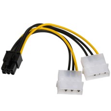 Adapter with Power Cable Akyga AK-CA-13 2x Molex Male / PCI-E 6 pin Male 15cm