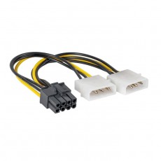 Adapter with Power Cable Akyga AK-CA-29 2x Molex / PCI-Express 8-pin 15cm