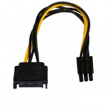 Adapter with Power Cable Akyga AK-CA-30 SATA Male / PCI-E 6 pin Male 15cm