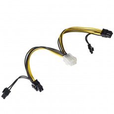 Adapter with Power Cable Akyga AK-CA-55 PCI-E 6 pin Female / 2x PCI-E 6+2 pin Male 2x 15cm