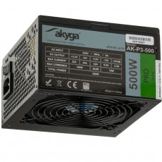 Power Supply ATX Akyga AK-P3-500 P4+4 2x PCI-E 6+2 pin 5x SATA 2x Molex PPFC FAN 12cm