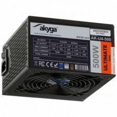 Power Supply ATX Akyga AK-U4-500 500W P4+4 PCI-E 6 pin 6+2 pin 6x SATA APFC 80+ bronze FAN 12cm