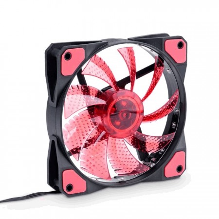 Case Fan Akyga AW-12C-BR 120mm Molex / 3-pin with 15 LED Red
