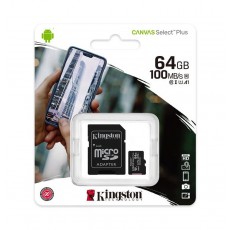 Micro SDHC 32GB Kingston Canvas Select Plus Class 10 with Adapter 100MB/s SDCS2/64GB