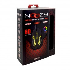 Wired Gaming Mouse Noozy GM-32 6D with 6 Buttons, 3200 DPI and Mousepad