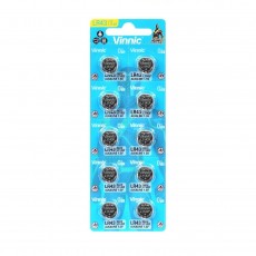 Buttoncell Vinnic LR1142F AG12 LR43 Τεμ. 10 with Perferated Packaging